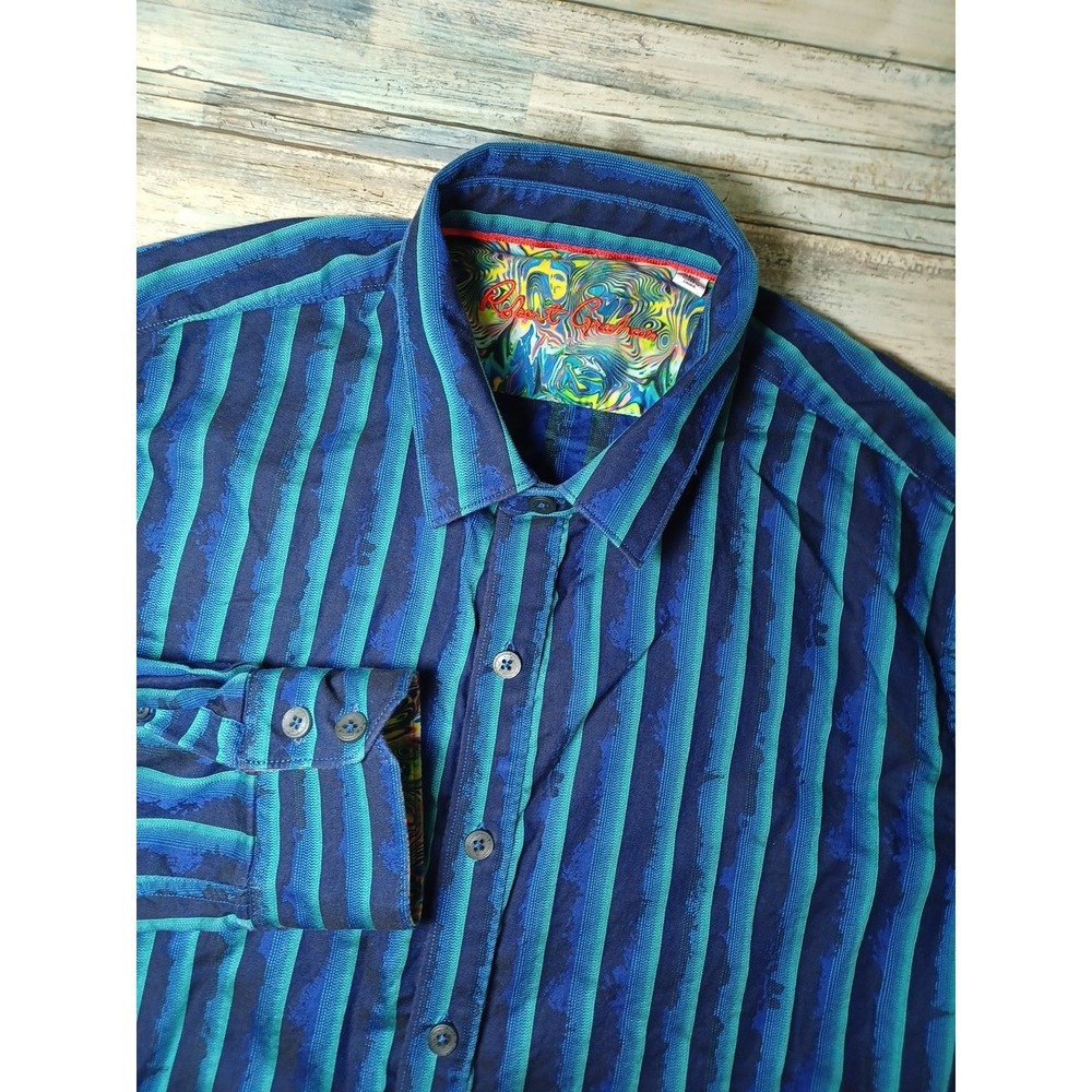 Robert Graham Stiped Long Sleeve Classic Fit Mens XL